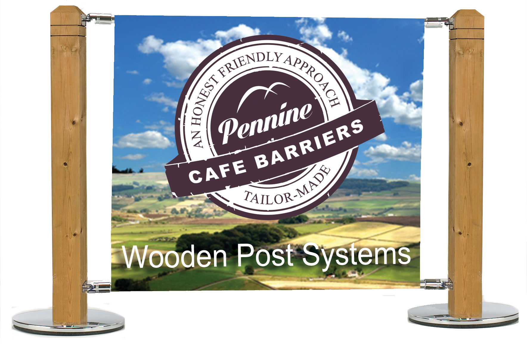 cafe barriers and cafe banners