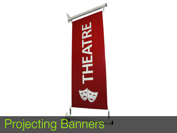 projecting banners and signs