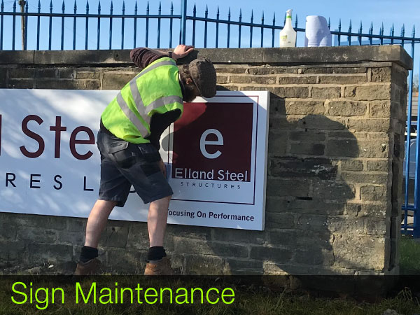 sign maintenance and sign fitting