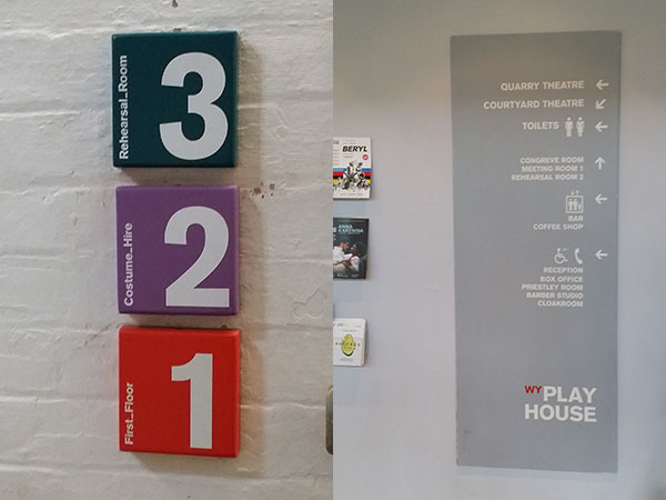 indoor information signs and signage