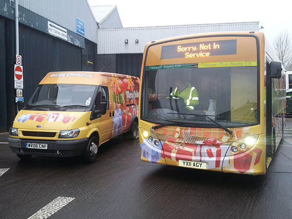 bus wrap graphics and vehicle wraps