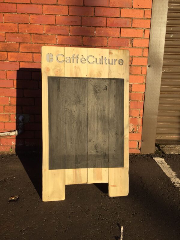 Rustic Chalkboard Pavement Sign / Aboard