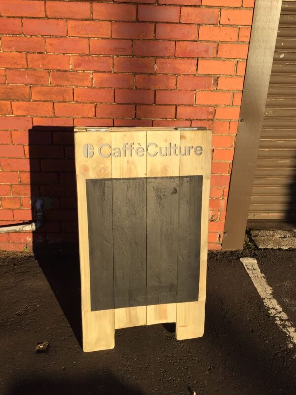 Rustic Chalkboard Pavement Sign / Aboard