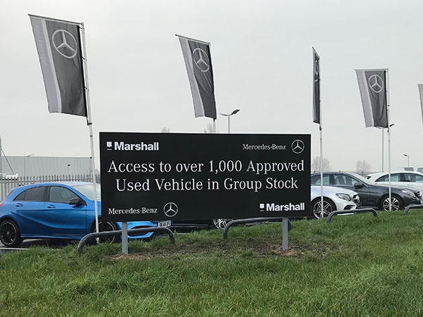 motor dealer vehicle graphics and signage