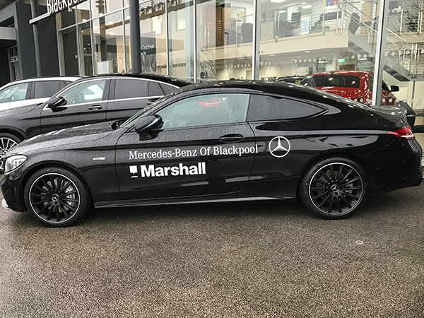 motor dealer vehicle graphics and signage