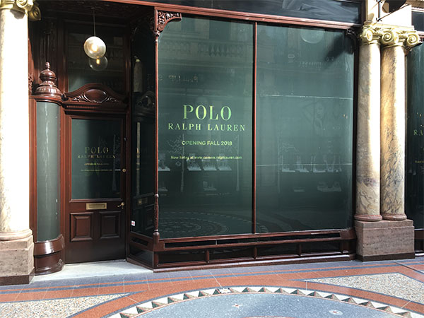 printed window graphics and window etch