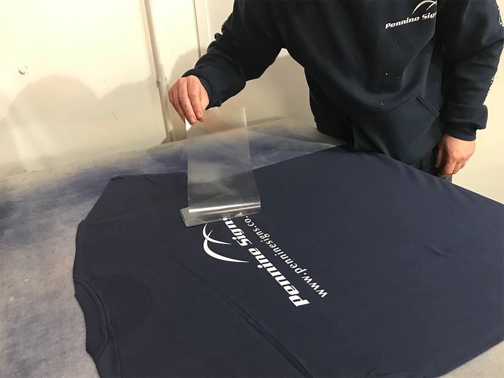 Heat stamped personalised branded workwear