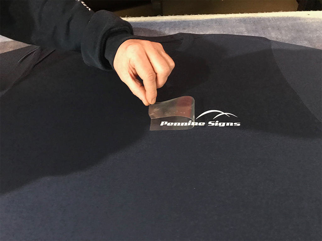 Heat stamped personalised branded workwear