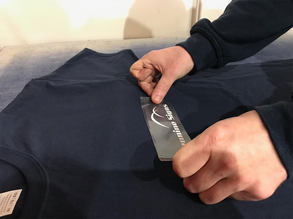 Heat stamped personalised branded workwear